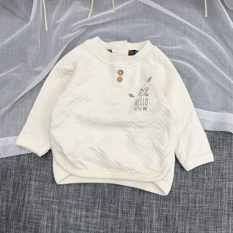 Áo Dài Tay Thu Đông Trẻ Em D100 Cotton Xốp Dày Mịn Cho Bé 3–36 Tháng (6–15kg) Co Giãn Thoáng Khí