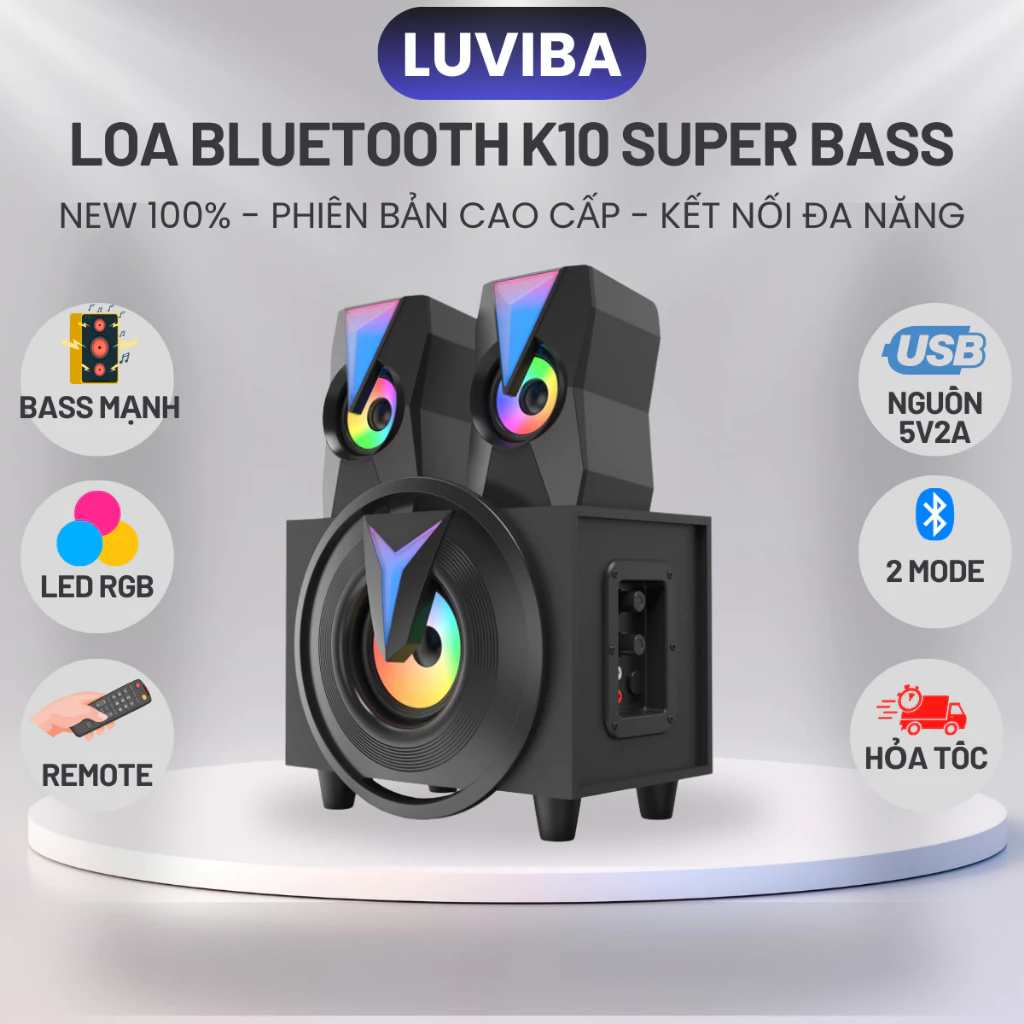 Loa Bluetooth K10 Super Bass