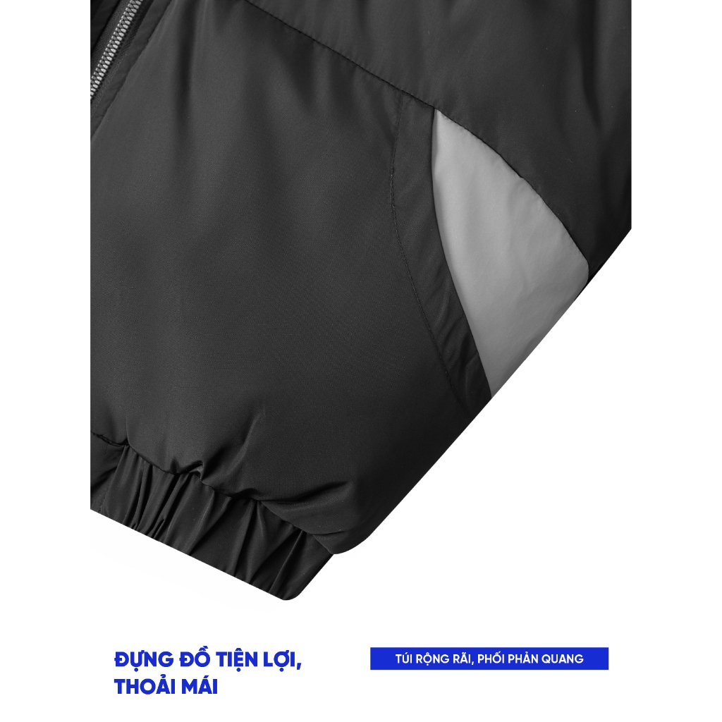 Áo khoác phao unisex đôi nam nữ form boxy Local Brand Chính Hãng City Cycle Áo khoác phao Smooth