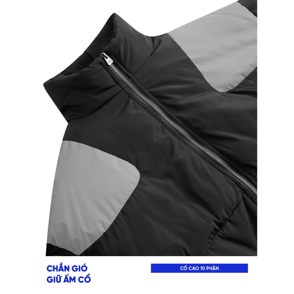 Áo khoác phao unisex đôi nam nữ form boxy Local Brand Chính Hãng City Cycle Áo khoác phao Smooth