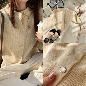 Áo Khoác Len Cardigan Nữ Chất Len Dệt Kim 3D Mềm Mịn - SANA CLOSET