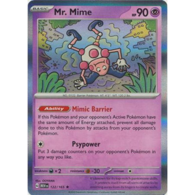 Thẻ Pokemon TCG Chính Hãng Mr. Mime - 122/165 - Holo Rare | Shopee Việt Nam