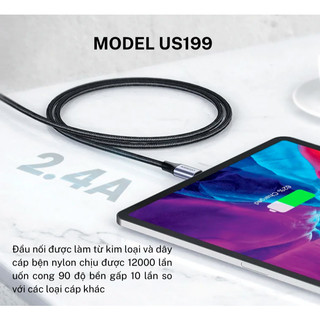 Cáp sạc Lightning MFI UGREEN US155/US291 cho iP / iPad / iPod dòng 2.4A dài 1m 2m - Bảo hành 18 tháng 1 đổi 1 60156