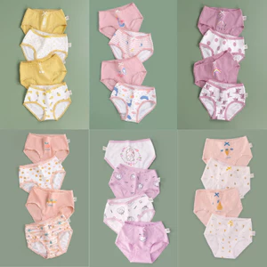 Quần chip xuất khẩu, quần chip bé gái tam giác chất liệu cotton cao cấp mềm mát size 10-44kg Maruka