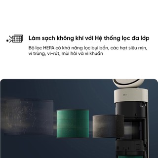 Máy lọc không khí LG PuriCare Aero Booster Pet  AS55GGSY0.ABAE - Bảo hành Chính Hãng 12 tháng