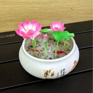 Lư sen đất sét Nhật đèn led