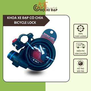 Khoá xe đạp thể thao có trang bị chìa khoá gắn cốt yên tiện lợi, loại dày chắn chắn lắp đặt dễ dàng