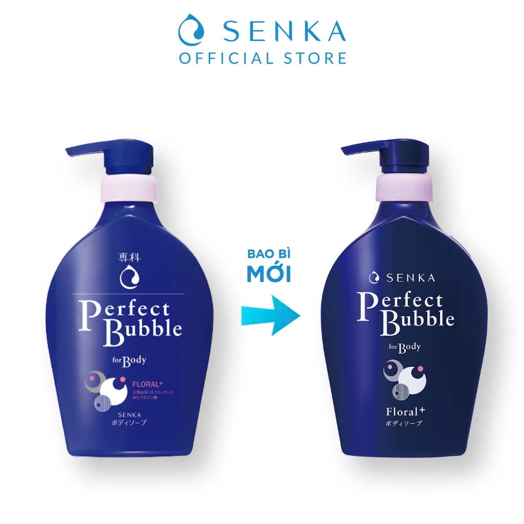 Ảnh Sữa tắm dưỡng ẩm hương hoa tươi mát Senka Perfect Bubble for Body Floral Plus n 500ml_13729 1