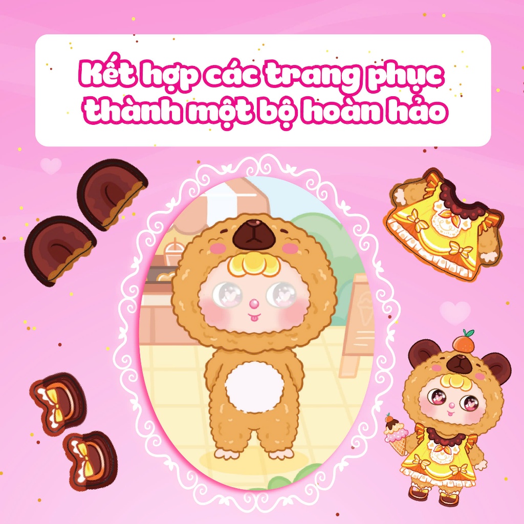 Ảnh Sách Mini Fashion - Baby Three (Bóc dán hơn 100+ stickers váy, phụ kiện xinh đẹp) cho bé gái 4
