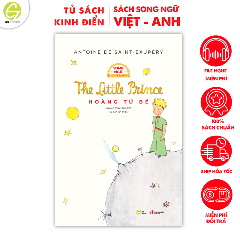 Ảnh Sách Hoàng Tử Bé - The Little Prince kinh điển, truyện song ngữ có note từ vựng kèm nghe 1