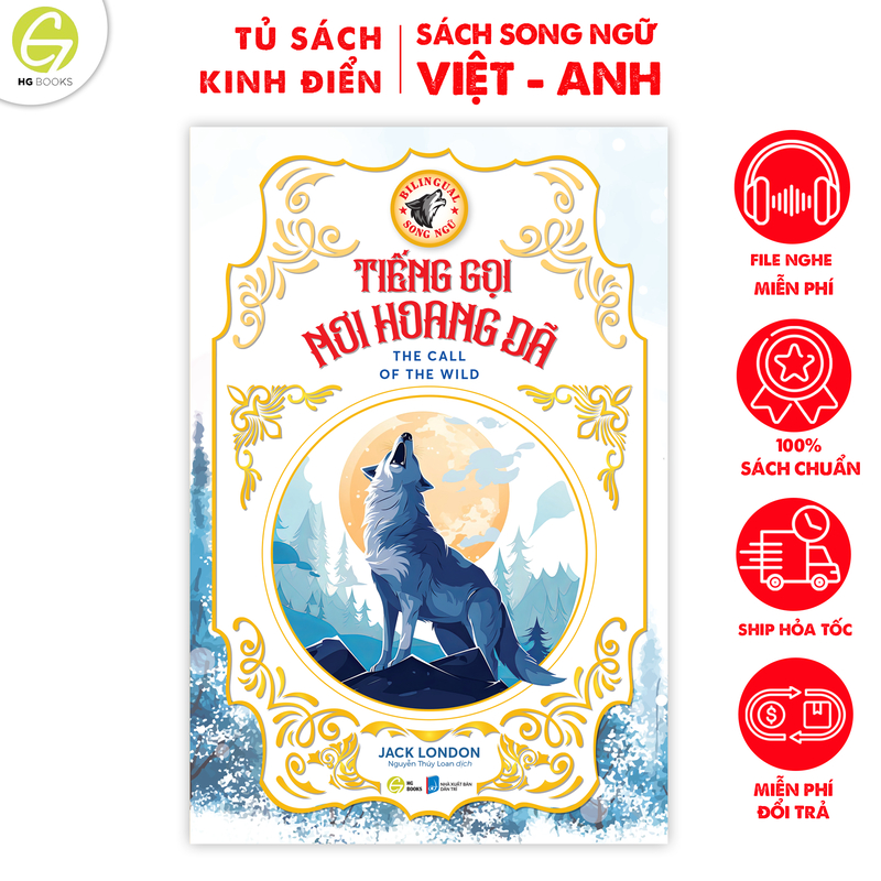 Ảnh Sách song ngữ kinh điển Tiếng Gọi Nơi Hoang Dã có note từ vựng tặng kèm file nghe HG Books 1