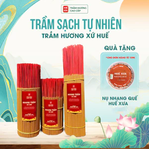 Nhang Trầm Hương Sạch, Bó 1000 Que Nhang Chân Đỏ, Trầm Hương Nguyên Chất Dài 34 cm Cháy Lâu