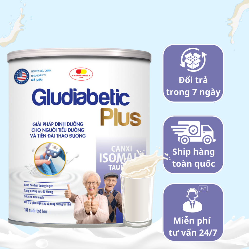 Sữa Tiểu Đường Kiểm soát đường huyết cho người Tiểu Đường Gludiabetic Plus Chính Hãng