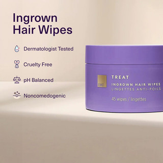 tẩy tế bào chết AHA & BHA làm giảm vết sưng do dao cạo,lông mọc ngược EWC 45 miếng European Wax Center