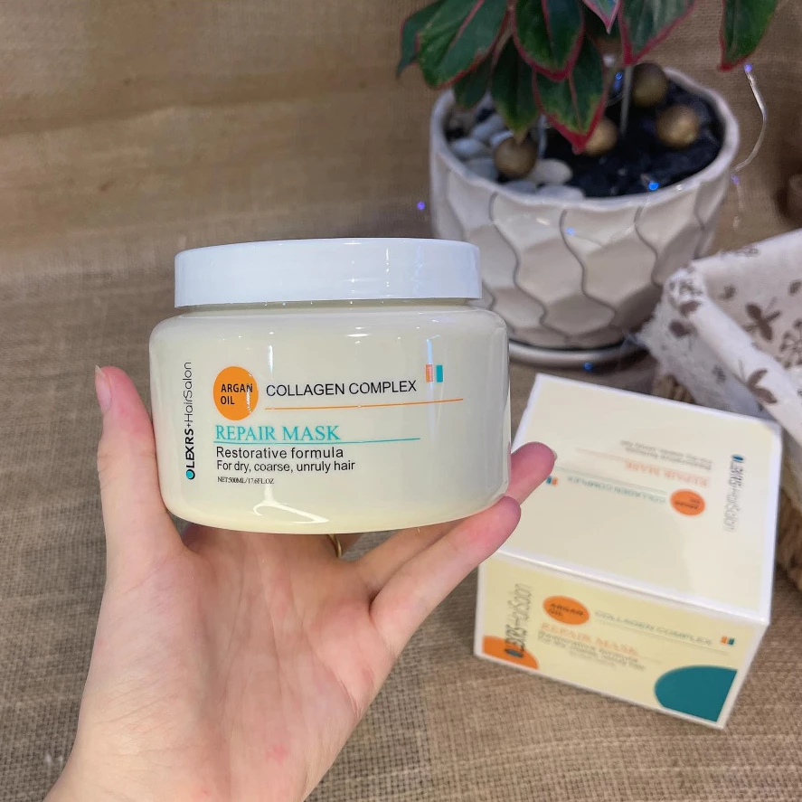Kem ủ phục hồi tóc Olexrs Collagen, chất đặc thơm và hiệu quả ngay sau khi gội - 500ml