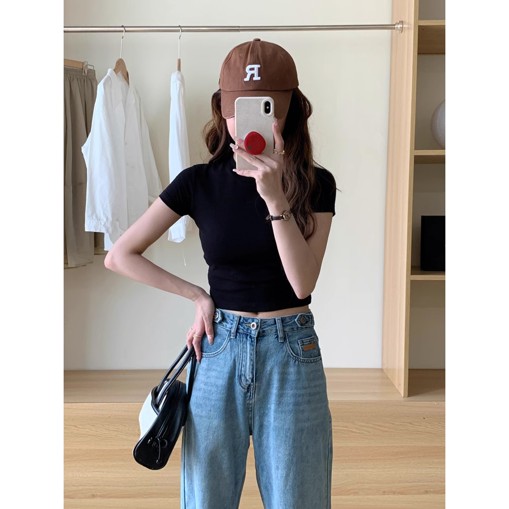 Ảnh Áo croptop nữ ôm body trơn nhiều màu - LOZA PH403302 4
