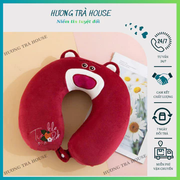 Gối Kê Cổ Chữ U Gối Tựa Cổ Bông Đi Máy Bay Ô tô Du Lịch Chống Mỏi Cổ Làm Việc Văn Phòng Hay Đi Du Lịch Hình Thú