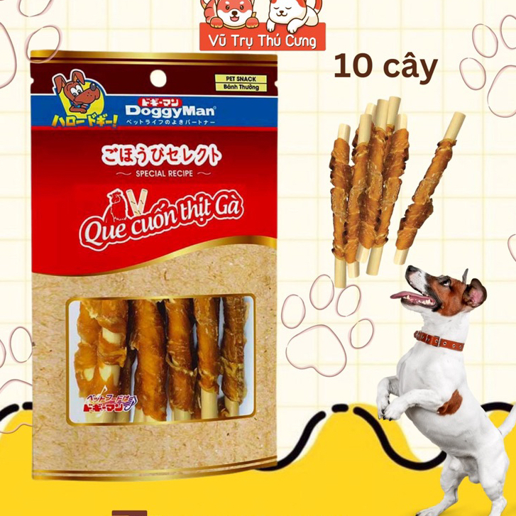 Snack Cho Chó Dạng Que Cuộn Thịt Gà DoggyMan