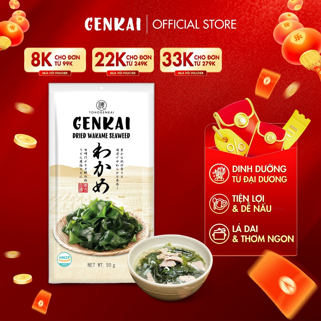 Rong Biển Nấu Canh GENKAI gói 50g | Shopee Việt Nam