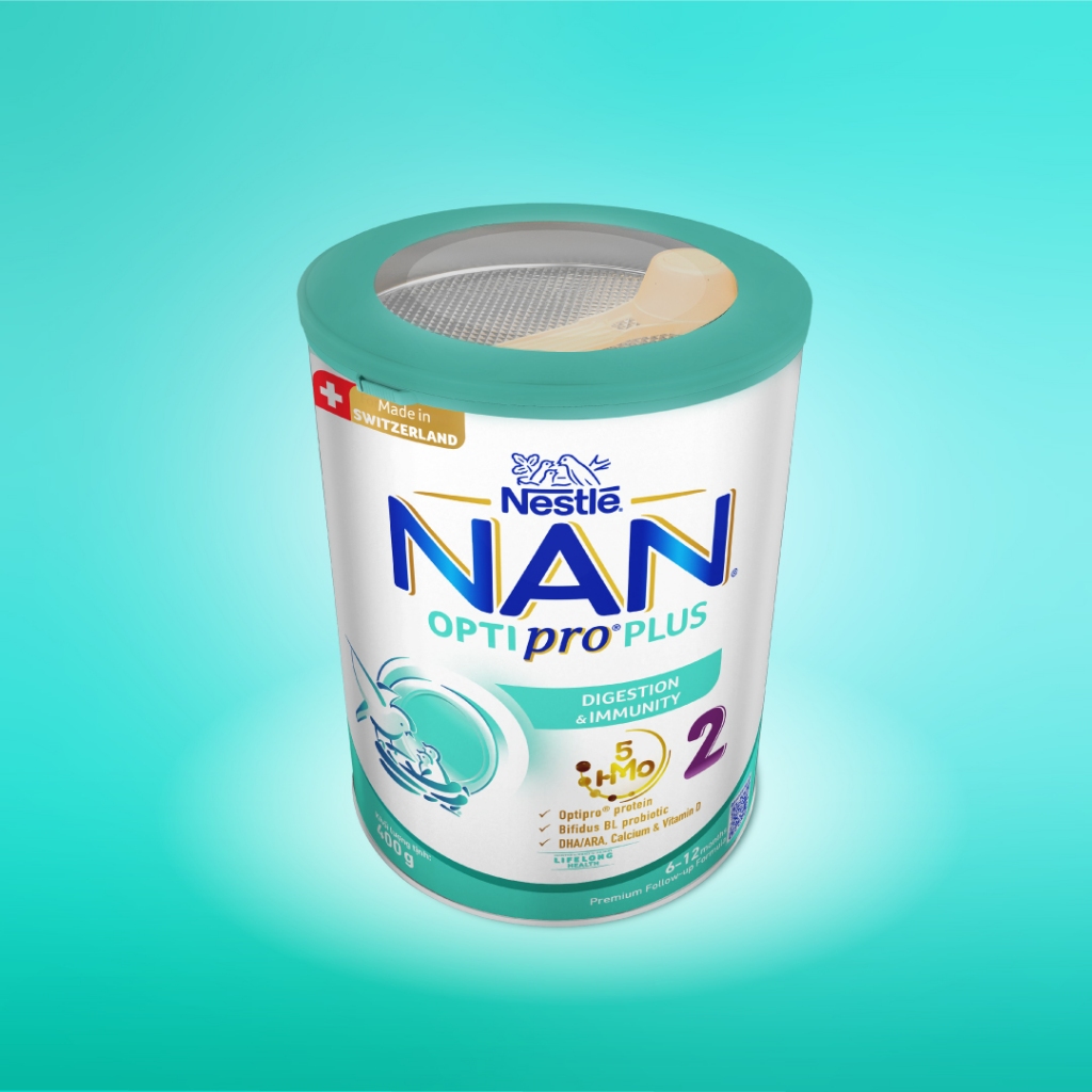 Ảnh Sữa Bột Nestlé NAN OPTIPRO PLUS 2 400g/lon với 5HMO Sản Xuất Tại Thụy Sĩ 4