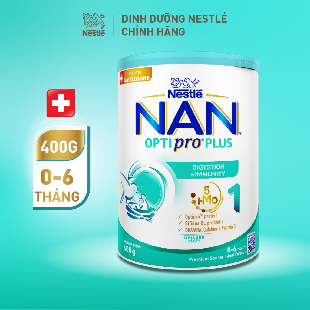 Ảnh Sữa Bột Nestlé NAN OPTIPRO PLUS 1 400G/lon với 5HMO Sản Xuất tại Thụy Sĩ 1