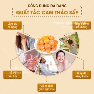Quất tắc cam thảo sấy nguyên trái 1kg, ô mai quất tắc dẻo thơm, vị chua ngọt - Lãn Ông