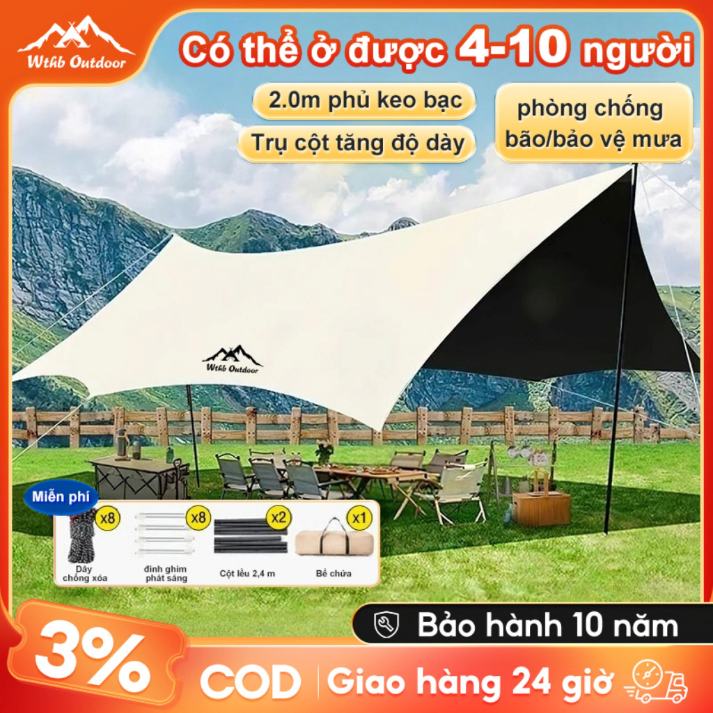 Tấm tăng lều tăng bạt che nắng chống mưa cắm trại du lịch dã ngoại — Review chi tiết