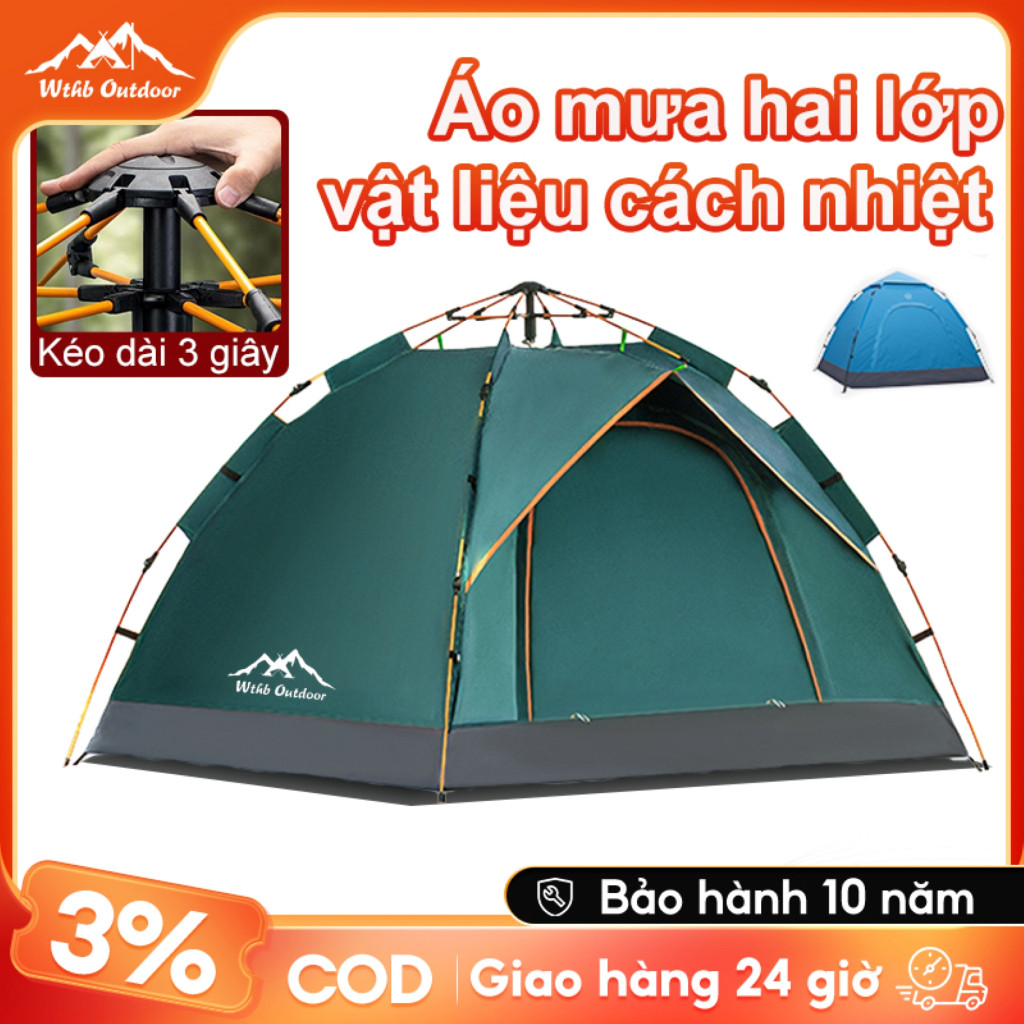 Lều Cắm Trại Tự Bung 4-6 Người Khung Chắc Có Thật Sự Đáng Mua Không?