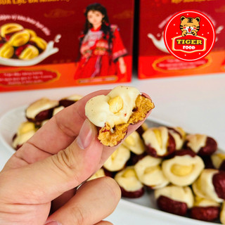 Táo Đỏ Kẹp Sữa Nhân Hạt Điều Mix 3 Vị TIGER FOOD Táo đỏ Tân Cương kẹp sữa nhân hạt điều - Đồ ăn vặt kẹo snack thức ăn
