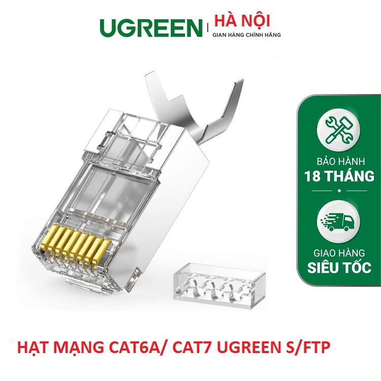 Hạt mạng RJ45 Cat6a/Cat7 gói 10pcs chính hãng Ugreen 70316 cao cấp