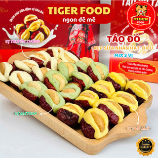 Táo Đỏ Tân Cương Kẹp Sữa Phô Mai Nhân Hạt Điều TIGER FOOD Táo đỏ Tân Cương kẹp sữa nhân hạt điều - ăn vặt - bánh kẹo tết