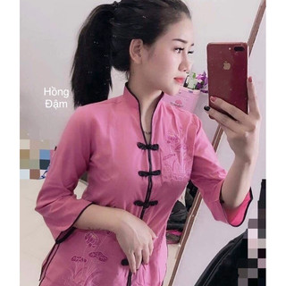Cổ Tàu Nữ #Top Dress Voan Women Voi # Đồ Lam Đi Chùa