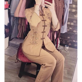 Cổ Tàu Nữ #Top Dress Voan Women Voi # Đồ Lam Đi Chùa