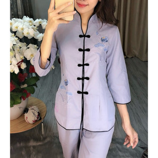 Cổ Tàu Nữ #Top Dress Voan Women Voi # Đồ Lam Đi Chùa