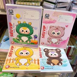TÂN HƯNG - Tập vở 4 / 5 Ô LY láng mịn tự chọn bìa BABY THREE hoạt hình dễ thương 🌸 định lượng 80gsm / 100gsm / 120gsm