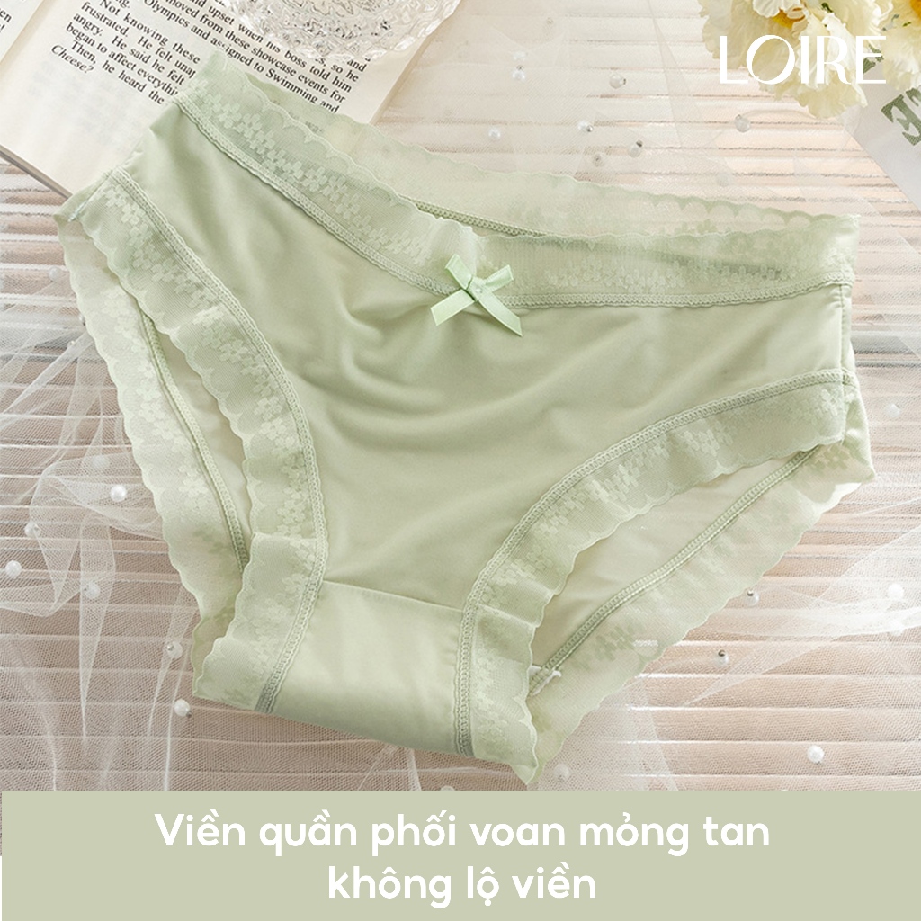 Ảnh Quần Lót Lụa Băng Viền Voan Mỏng Tan Loirechic QLBK83 1