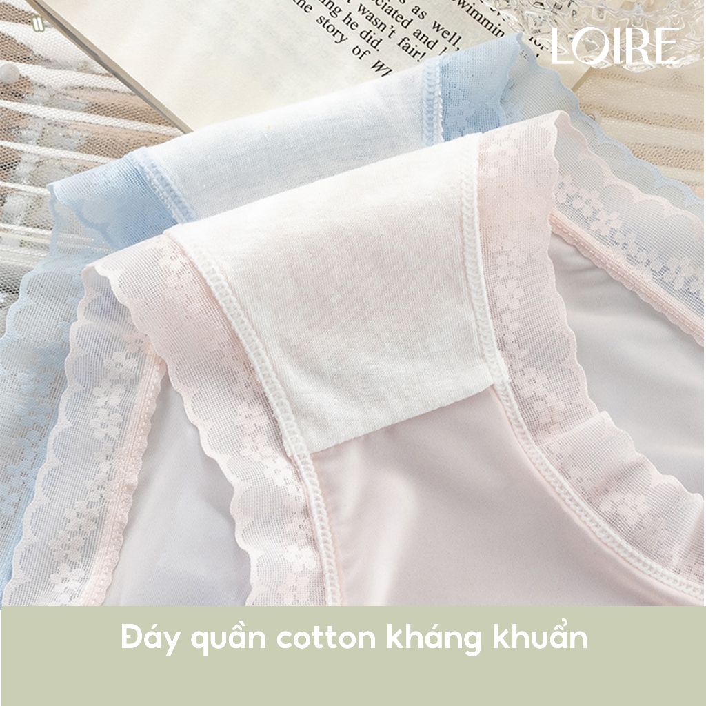 Ảnh Quần Lót Lụa Băng Viền Voan Mỏng Tan Loirechic QLBK83 2