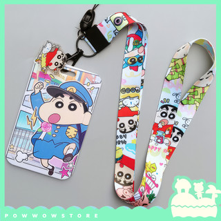 Bao Đựng Thẻ Nhân Viên Nhựa ABS Kèm Dây Đeo Thẻ 45cm Shin Hoạt Hình Cute Dễ Thương