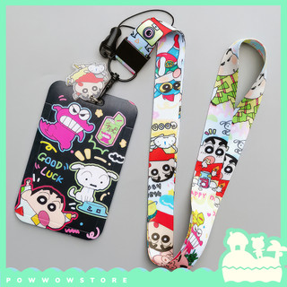 Bao Đựng Thẻ Nhân Viên Nhựa ABS Kèm Dây Đeo Thẻ 45cm Shin Hoạt Hình Cute Dễ Thương