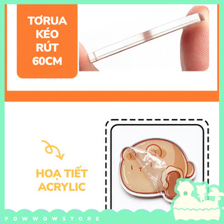 Lõi Tơrua Kéo Rút 60cm Họa Tiết Acrylic Nhân Vật Hoạt Hình Hình Thú Mochi Cách Điệu Siêu Đáng Yêu