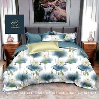🍀SIÊU XINH🍀Bộ Ga Gối Lyocell Microfiber Mát, Mềm Mịn Cao Cấp, Bộ 4 Món Gồm Ga Và Vỏ Gối _ Chăn Ga SỈ
