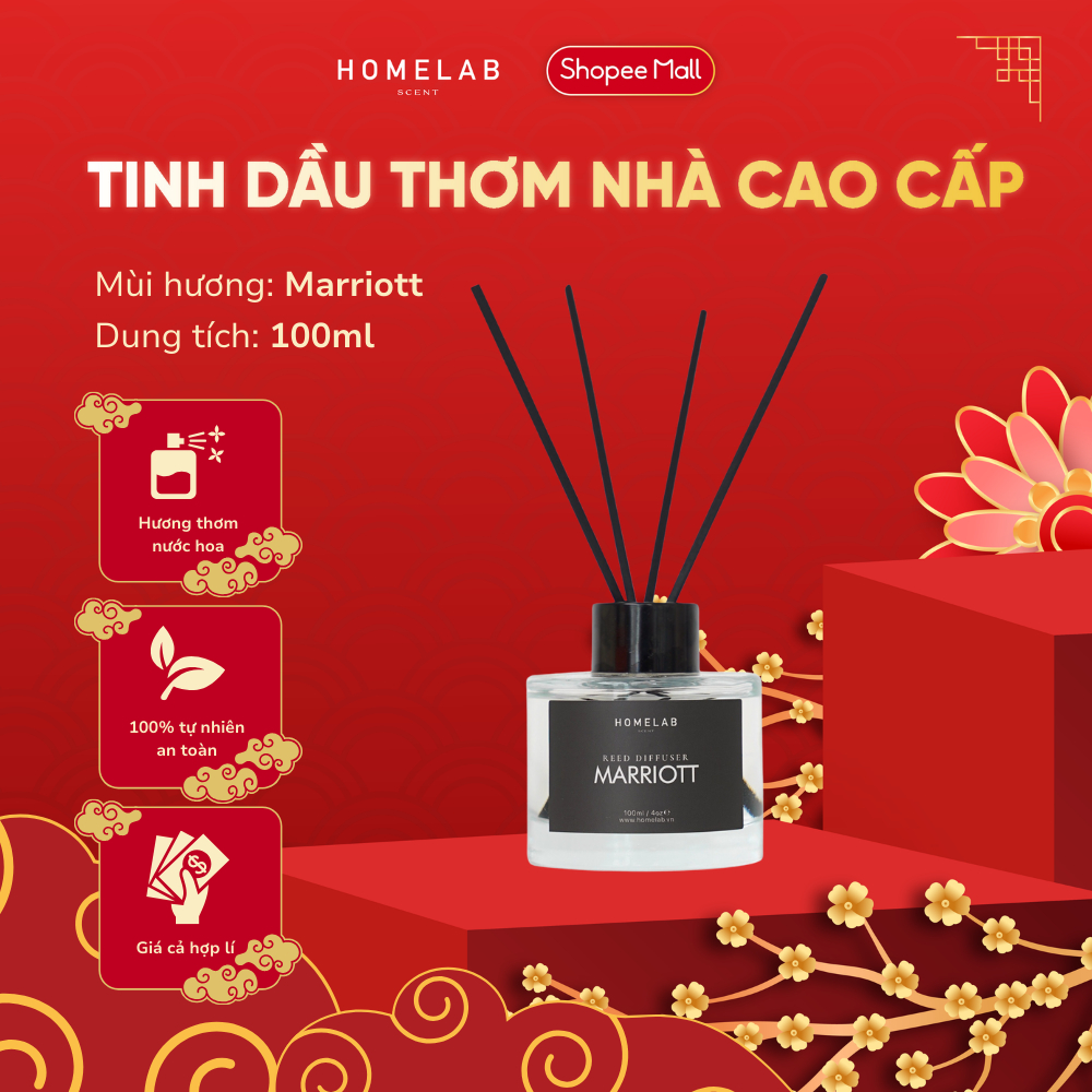 Ảnh Tinh dầu thơm phòng mùi khách sạn 5 sao JW MARRIOTT, tinh dầu khuếch tán mùi hương sang trọng, tinh khiết 100ml_HOMELAB 1
