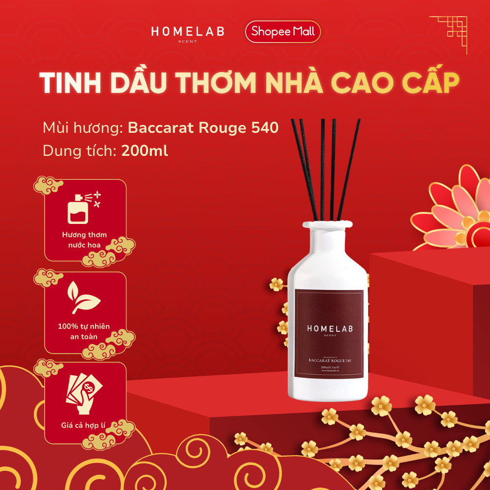 Ảnh Tinh dầu thơm phòng mùi nước hoa BACCARAT 540 , Tinh dầu khuyếch tán sang chảnh HOT 200ml_HOMELAB 1