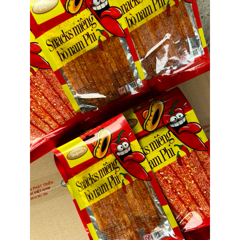 (Set 10 gói) Snack miếng bò Nam Phi Vinfoods thơm ngon - Snack ăn vặt ...