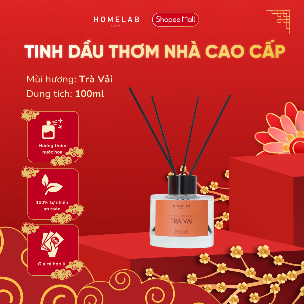 Review Nước Hoa Thơm Phòng HOMELAB TRÀ VẢI Best Seller: Hương Thơm Cao Cấp, Độc Đáo
