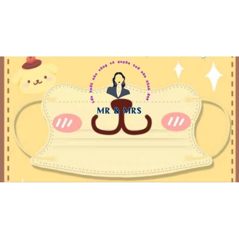 ( Set 5/10/50) Khẩu Trang V Hoạt Hình Người Lớn