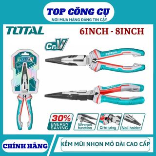 ĐỒ NGHỀ TOTAL Kềm mũi nhọn mỏ dài cao cấp 6” 8” THT220606S / THT220806S