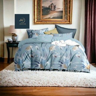 🧧SALE TẾT🧧Bộ Ga Gối Lyocell Microfiber Mềm Mịn Mát, Bộ 4, 5 Món Vỏ Gối Ôm Khóa Kéo _ Chăn Ga Sỉ