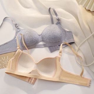 Áo lót nữ không gọng đệm mút mỏng kiểu dáng khoét trước ngực sexy, Áo ngực nữ cotton mềm mịn A6114