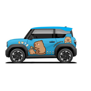 Tem 2 bên Sườn Xe Ô tô VF3 Capybara decal tặng kèm tem nắp bình xăng hoặc tem chữ kí